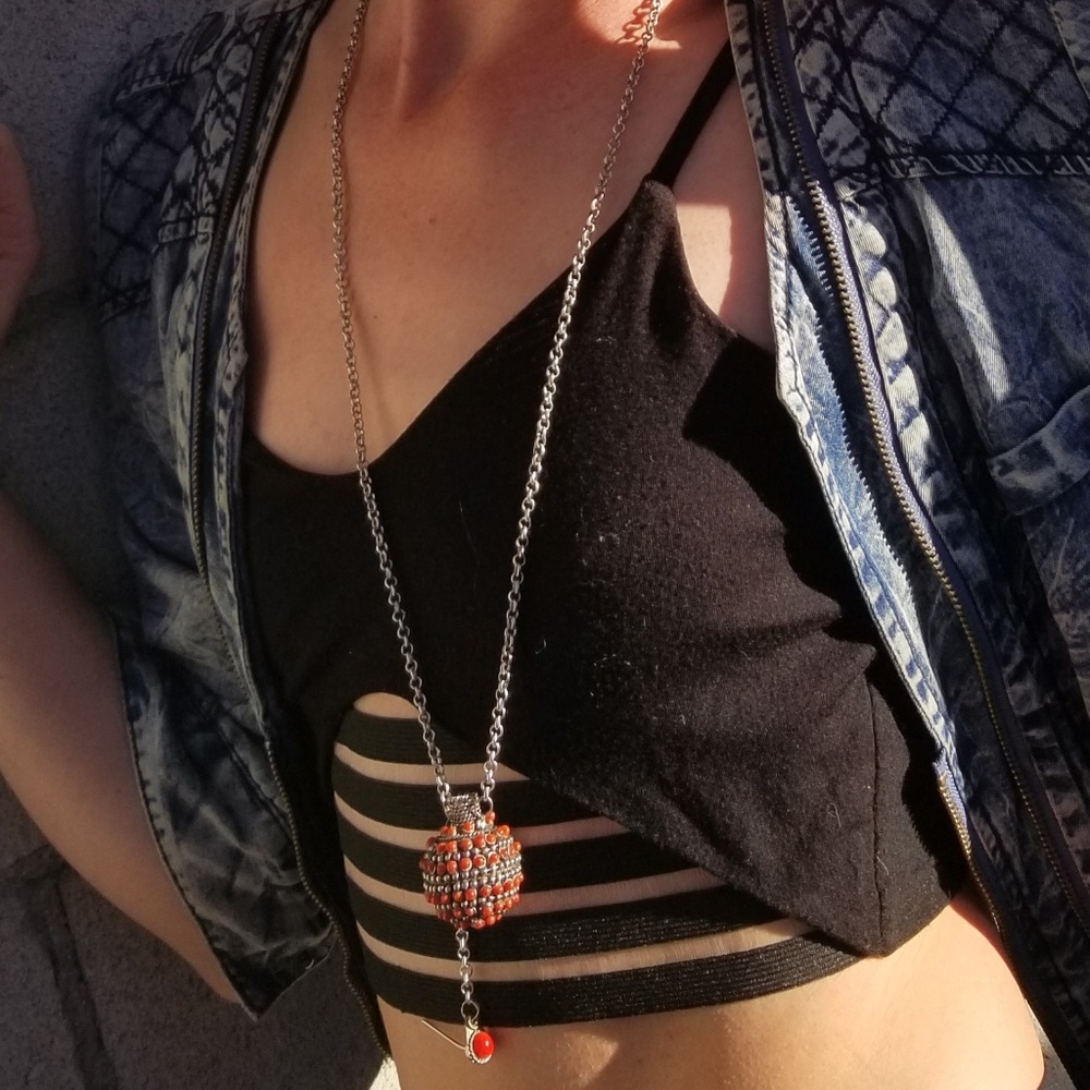 Sacred potion sterling silver necklace